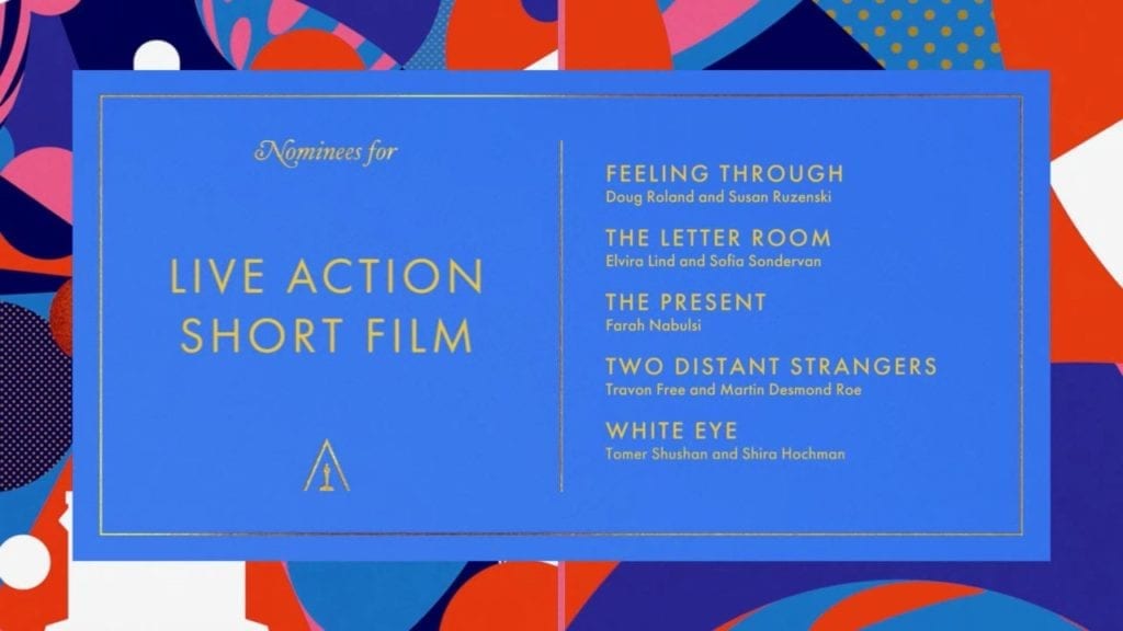 Oscar nominees for Live Action Short Film, including the Feeling Through film.